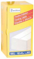 AVERY Frankeeretiketten rechthoekig - wit - ft 163 x 43 mm - Doos van 1.000 stuk