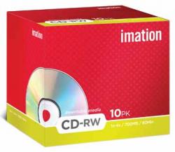 Imation CD-RW rewritable 700MB/80min. - opnamesnelheid: 1x - 4x - doos van 10 st