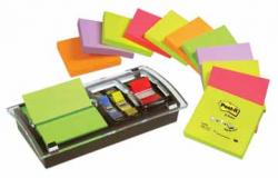 Voordeelpak: Post-it dispenser Z-Notes - Index Tabs + 12 x Neon Z-Notes 