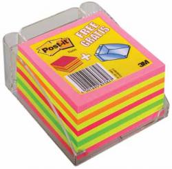 Post-it memokubus en kubushouder 76 x 76 mm roze  