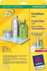 Avery transparante Crystal Clear etiketten 45x25mm