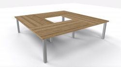 Tmeeting 1 vergadertafel MG1EC06 270x270 cm (voor 16 plaatsen)