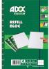 GESCHRAPT, DIT ARTIKEL IS NIET MEER LEVERBAAR!! Adoc Refill bloc A4 geruit 5mm 72 vel 