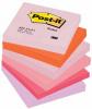 Gekleurde Post-it® notes 'Joy' 76 x 76 mm - Blok van 100 memoblaadjes - Pak van 6 blokken