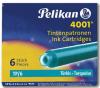 Pelikan inktpatronen 4001 turkoois - Doos van 6 stuks