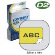 Dymo D2 tape - labelcassette 32 mm x 10 M geel