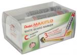 Pentel whiteboardmarker Maxiflo - Set van 4 kleuren + bordwisser 